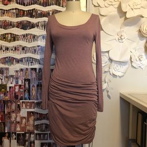 Toggery Long Sleeve Ruched Dress